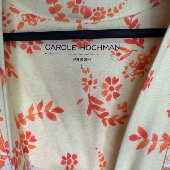 Midnight by Carole Hochman Paisley Robe - Orange and Cream - Picture 3 of 5